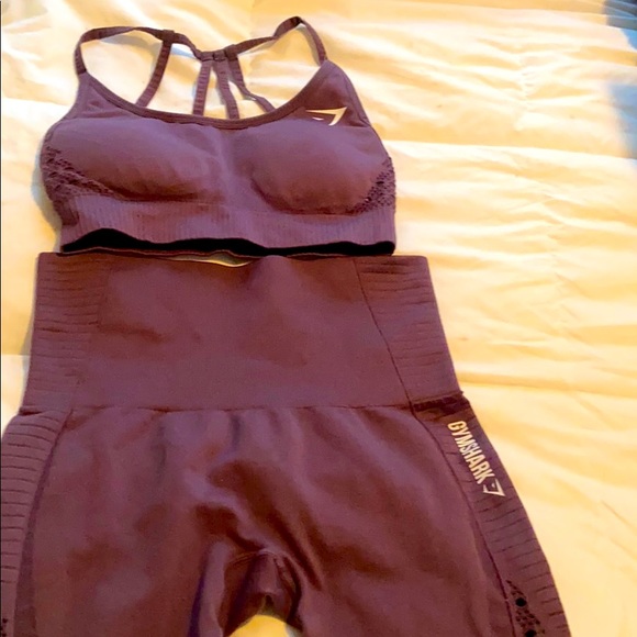 Gymshark Other - Like new Gymshark Lilac bra top and leggings set.